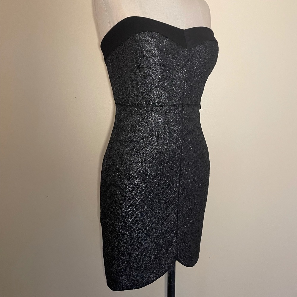 Aqua shimmery tuxedo dress